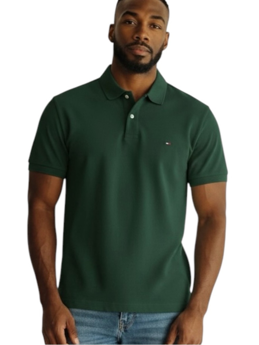 Tommy Hilfiger Men's Polo Shirt, Forest Green, Excellent Cond, size M